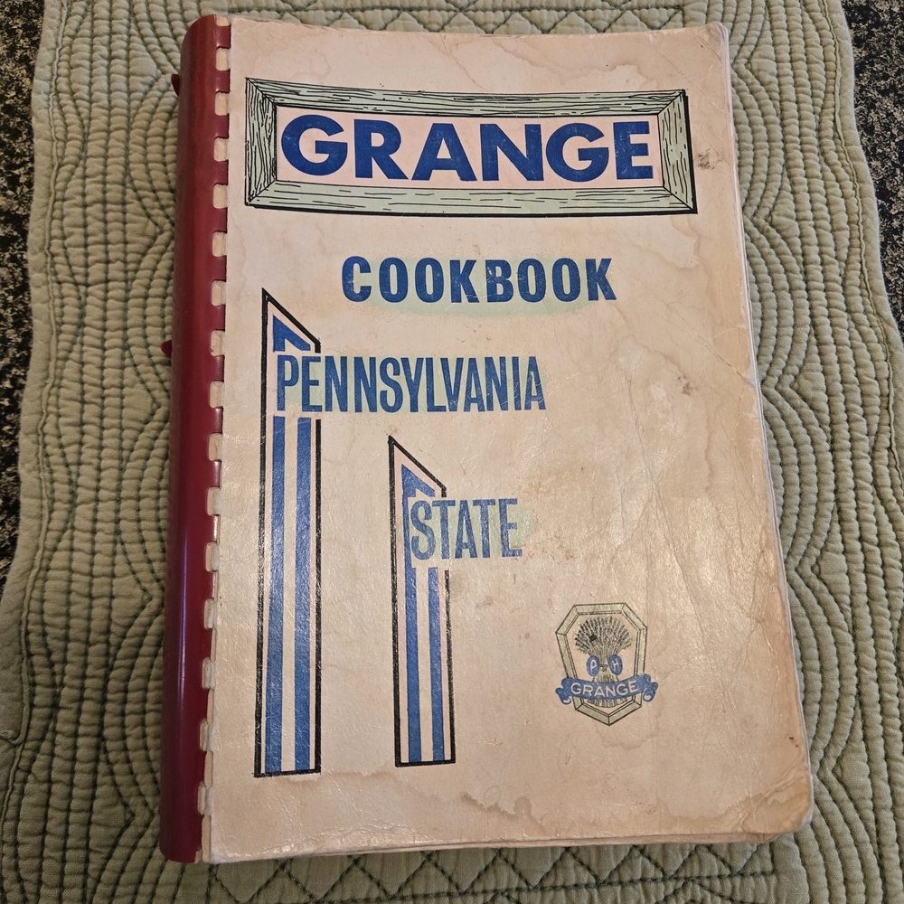 Vintage (1972) Grange Pennsylvania State Cookbook 536 Pages Over 1500 Recipes
